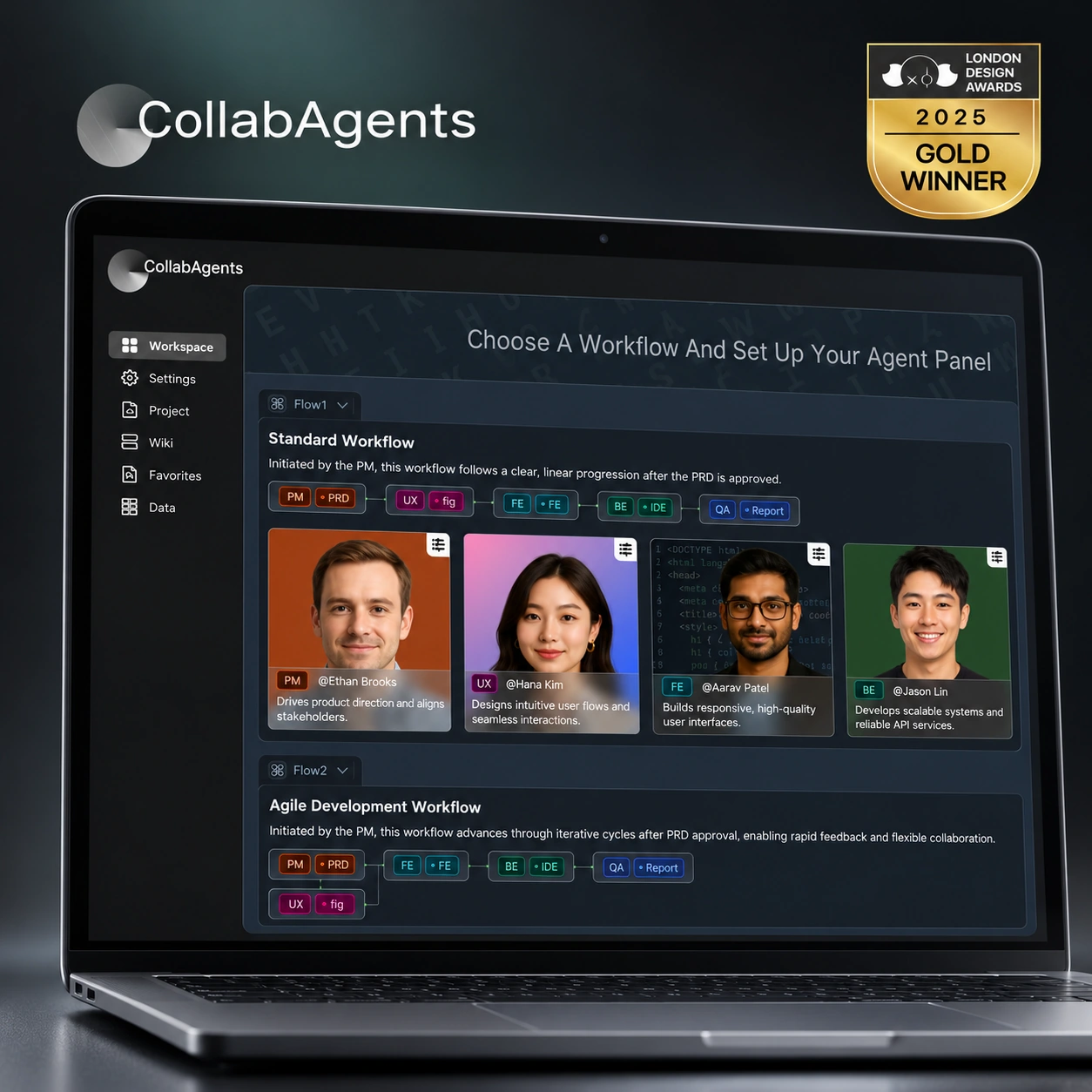 CollabAgents workflow interface